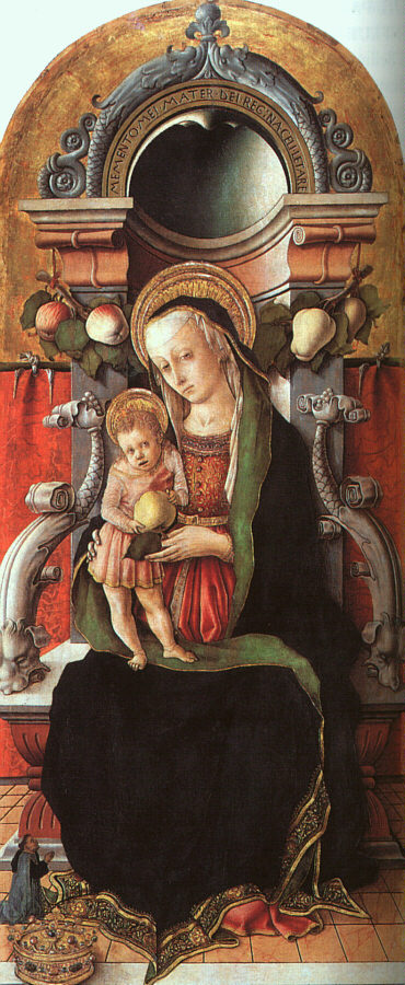 Carlo Crivelli Madonna and Child Enthroned with a Donor